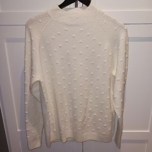 New Cozy White Ball Knit Sweater